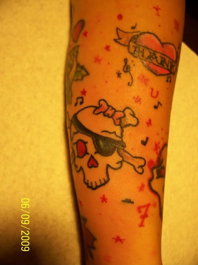 here is a music related tattoo I did a while back on my ex