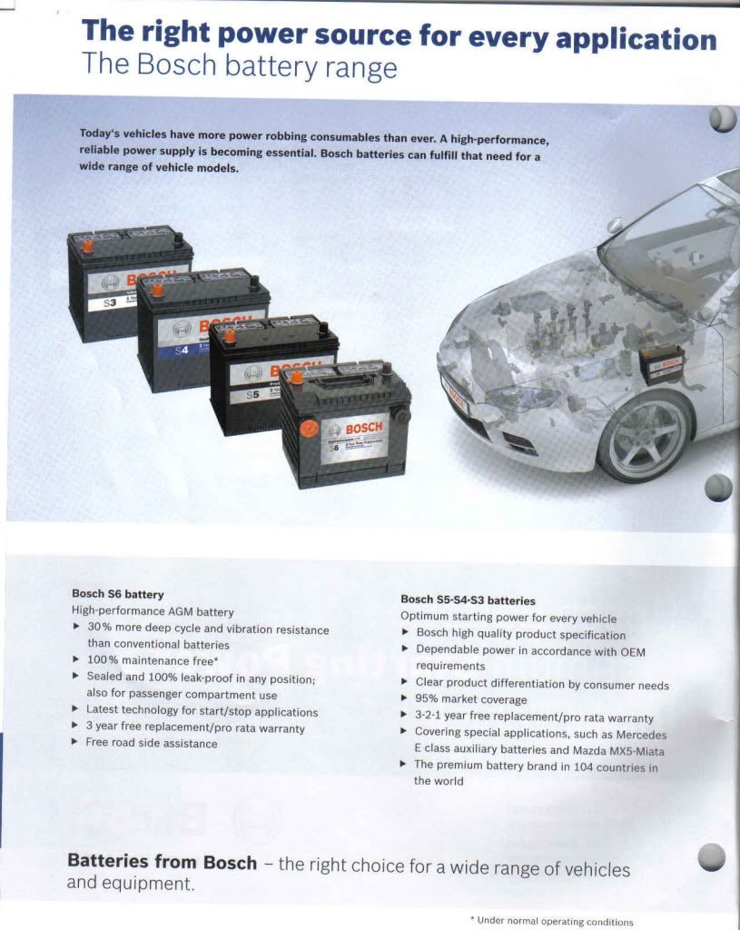 Bosch Battery Types