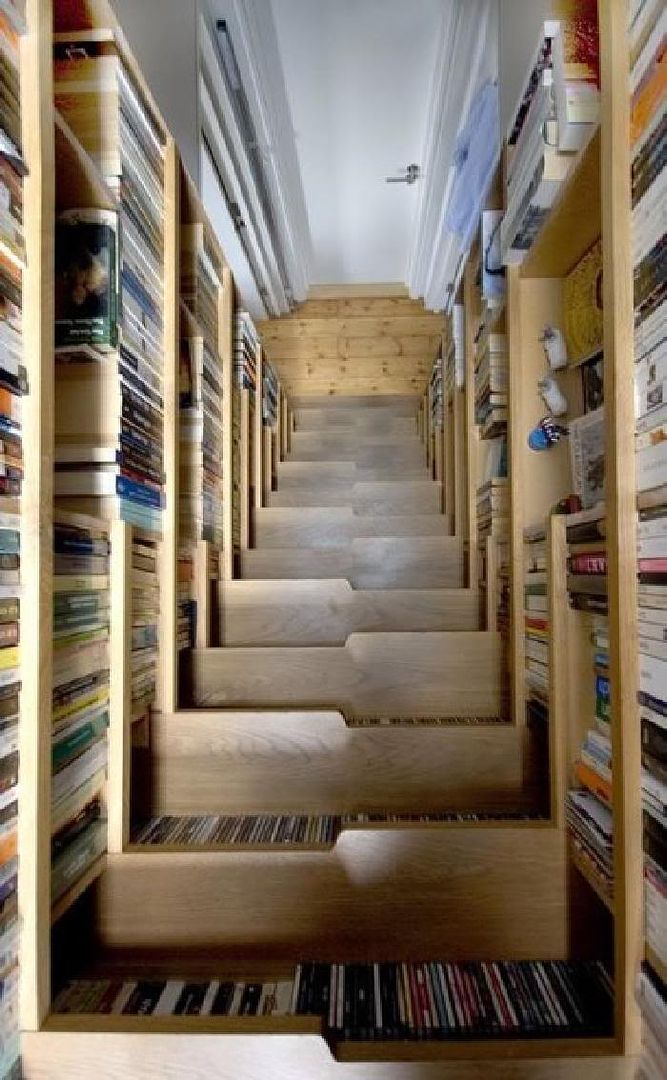 funny and book stairs
