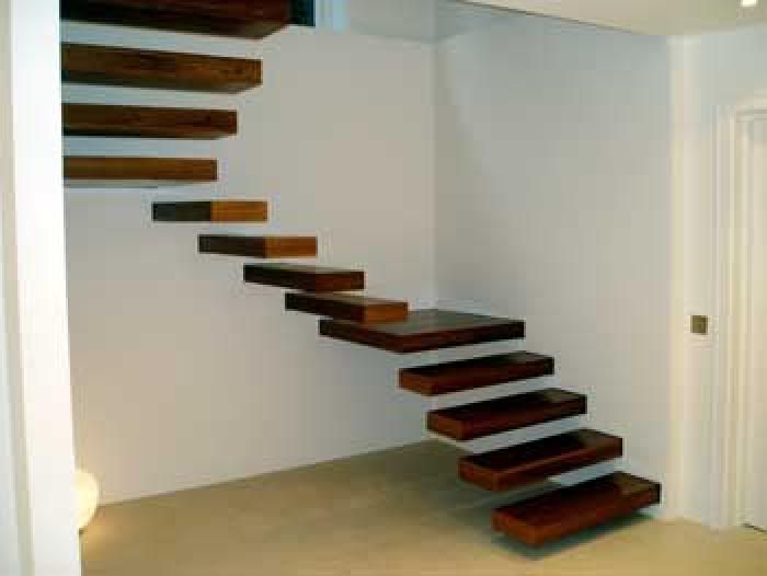 funny stair attached to wall
