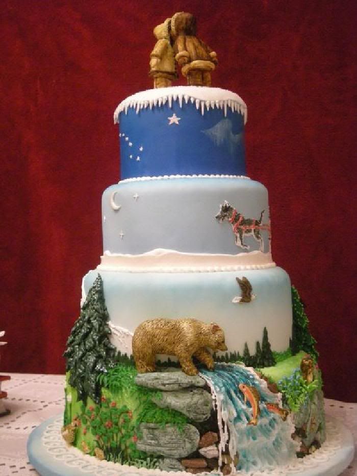 funny forest cake