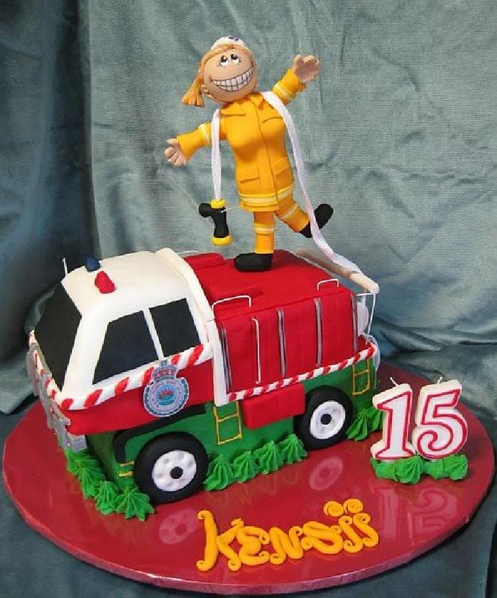 funny fire brigade man cake