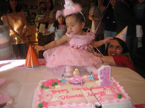 So cute cute baby with birthday cake