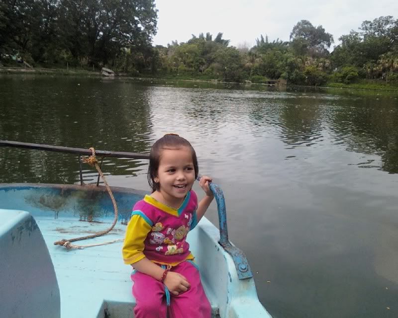 so nice girl in water boat