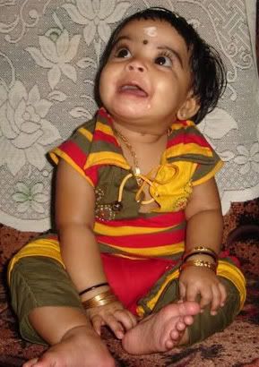 Cute baby in funny mood
