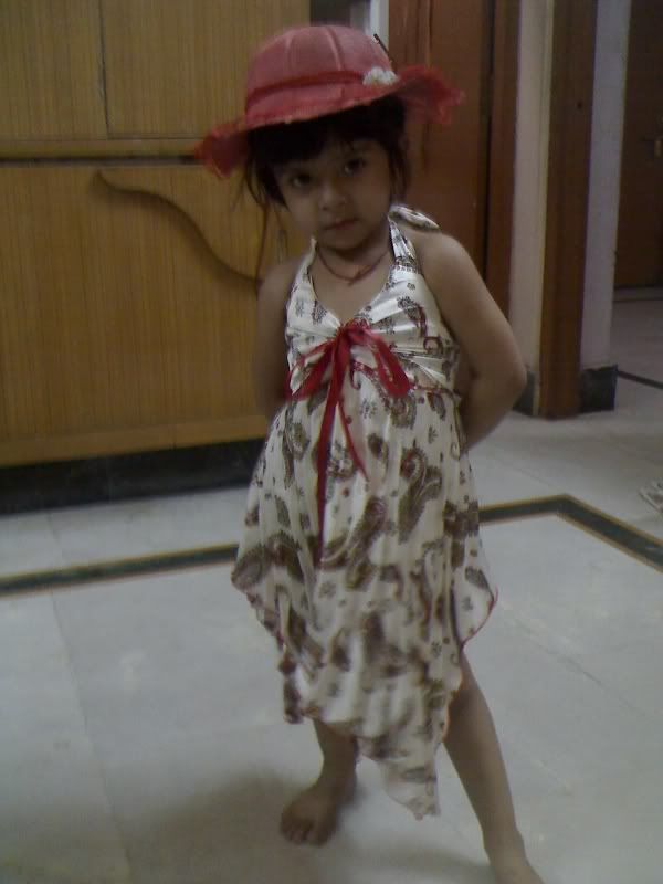 cute baby with her new dress