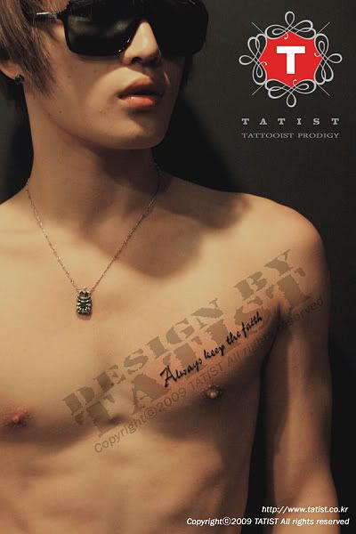 Always Keep The Faith Tattoo JaeChun Chunnie looks tired TT