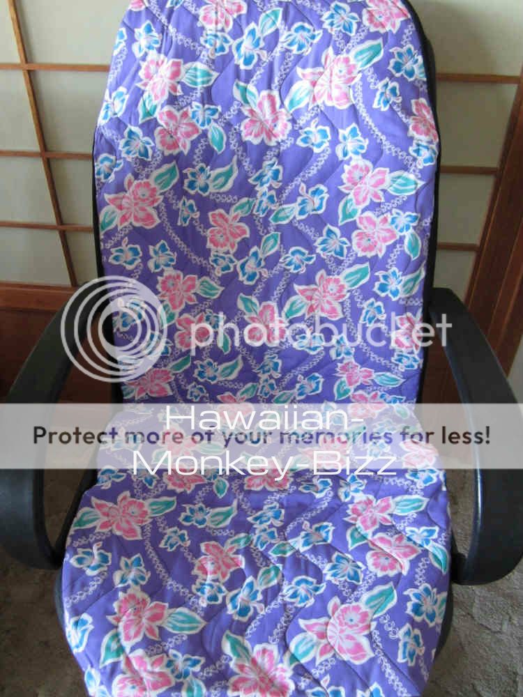 New "Lavender Pretty Hibiscus" Hawaiian Car Seat Covers 2 Piece