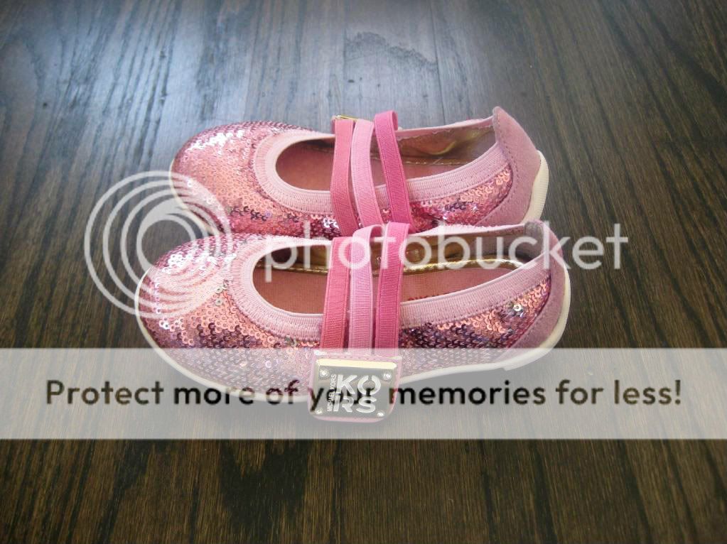 MICHAEL KORS Toddler Girl Lil Delilah Pink Sparkle Mary Janes ~ 8 